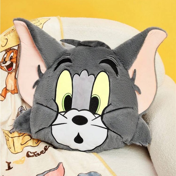 TOM & JERRY X Cartoon Cat Plush Headrest Cushion,Only TOM!1pcs - Picture 5 of 5